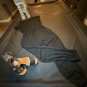 Chic Black Jumpsuit with Tie Waist